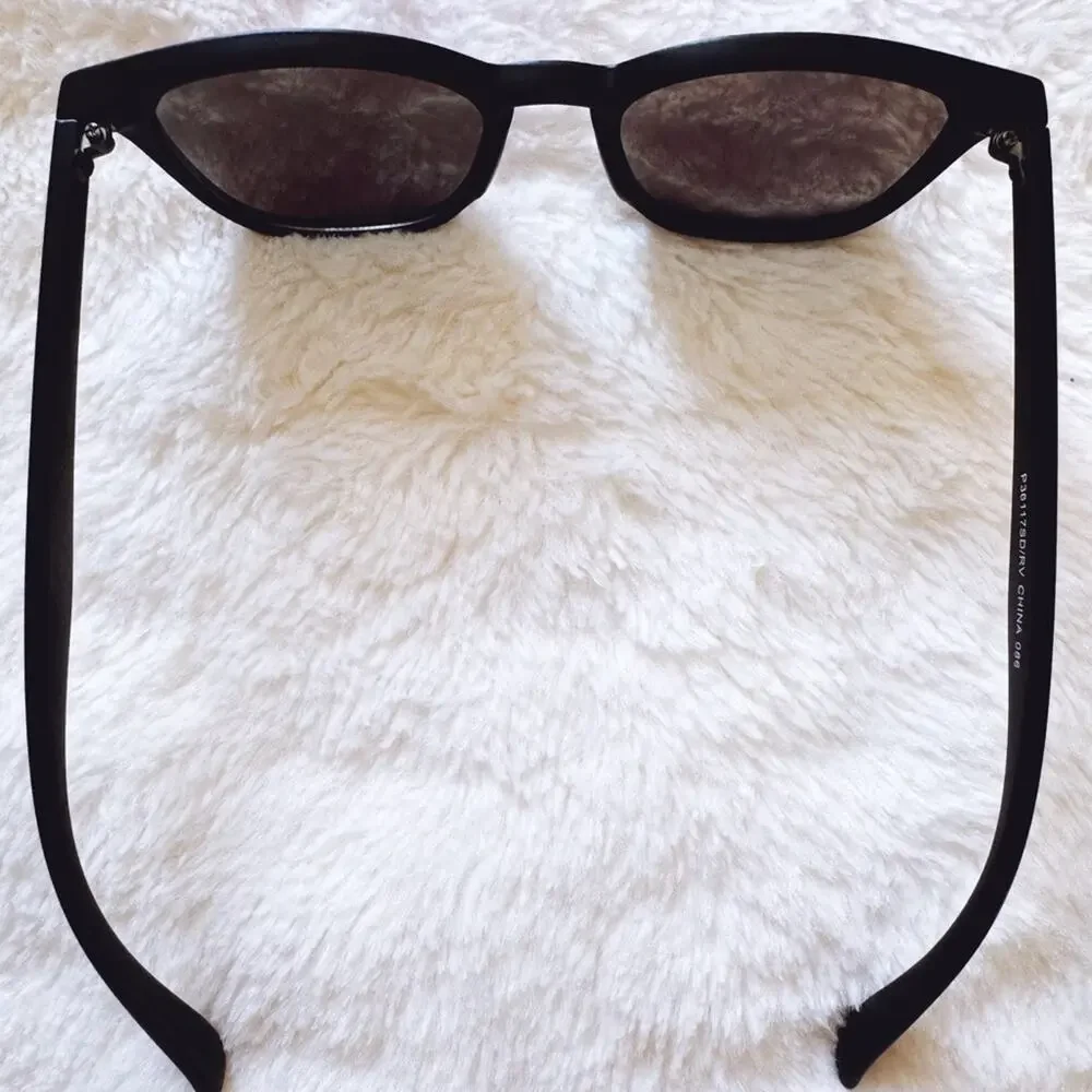 Milo Blue Oversized Oval Horn Rims Sunglasses